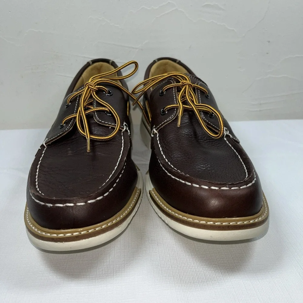 Cole Haan Mens 10M Casual Boat Shoes C12370 Brown‎ Leather Office Carrier Casual